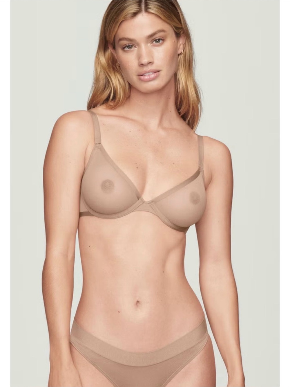 CUUP THE PLUNGE BRA — MESH in Taupe